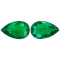 Colombian Emerald 8.5x6.2mm Pear Shape Matched Pair 2.61ctw