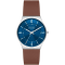 Skagen Men's Espresso Blue Dial Brown Leather Strap Watch