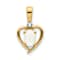 10k Yellow Gold and Rhodium Over 10k Yellow Gold 0.31 ctw Opal
Birthstone and Diamond Pendant
