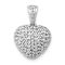 Rhodium Over 14k White Gold Diamond Heart Pendant