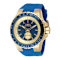 Invicta Aviator 50mm Blue Dial Silicone Band Quartz Watch