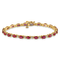 14k Yellow Gold and 14k White Gold Diamond and Ruby Bracelet