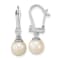 Rhodium Over 14K White Gold 7-8mm Round White Saltwater Akoya Pearl
0.05ctw Diamond Dangle Earrings