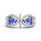 14K White Gold Tanzanite and Diamond Ring 0.67 ctw
