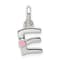 Sterling Silver Letter E with Enamel Pendant