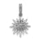 Rhodium Over 14k White Gold Diamond Fancy Sun and Star Pendant