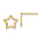 14k Yellow Gold Polished Star Stud Earrings