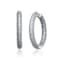 CZ Inside-Out Hoop Earrings In Sterling Silver