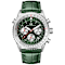 Oceanaut Flight 46mm Green Leather Strap Green Dial Chronograph Quartz Watch