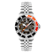 Duxot Atlantica Skeleton Diver Black Dial W/Orange Accent White
Stainless Steel Band Automatic Watch