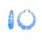 14K Yellow Gold Over Sterling Silver Bamboo Acrylic Hoops in Blueberry