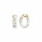 14K Yellow Gold Over Sterling Silver Clear Wide Acrylic Hoops With
Diamond Cut