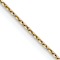 14k Yellow Gold 0.65mm Diamond-Cut Solid Round Open Link Cable 18 Inch Chain