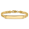 14k Yellow Gold Diamond-Cut Curb Link ID Bracelet