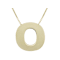 Block Letter O Initial Necklace In 10K Yellow Gold