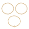 Initial E CZ Beaded Bracelet Set In 14K Gold Over Brass 0.15ctw