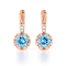 Blue Topaz 14K Rose Gold Over Sterling Silver Drop Earrings