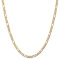 14k Yellow Gold 4.5mm Solid Concave Open Figaro 20 Inch Chain