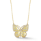 Sterling Statements 14K Yellow Gold Over Sterling Silver CZ Butterfly Necklace