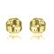 Twisted Knot Button Stud Earrings In 14K Gold Over Brass