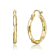 Twisted Hoop Earrings In 14K Gold Over Brass