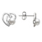 Sterling Silver Freshwater Pearl and Cubic Zirconia Earring
