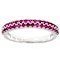Lab-Created Ruby Stackable Band Ring In Sterling Silver