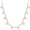 Morganite And White Zircon Station Necklace In 18K Rose Gold Over
Sterling Silver 1.46ctw