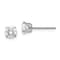 Rhodium Over 14K White Gold 5.25mm Cubic Zirconia Post Earrings