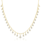 Sterling Statements 14K Yellow Gold Over Sterling Silver White Cubic
Zirconia Charm Necklace