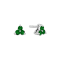0.30ctw Emerald 3-Stone Earrings in 14k White Gold