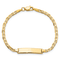 14k Yellow Gold Flat Mariner Link ID Bracelet