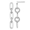 Rhodium Over 14k White Gold Polished and Textured Twisted Chain Link
Dangle Earrings