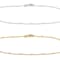 Cable And Square Bead Bracelet Set Of 2 In 18K Gold Over Sterling Silver
And Sterling Silver
