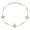 White Lab-Grown Diamond Two-Tone Station Bracelet In 14K Yellow Gold
Over Sterling Silver 1.50ctw