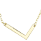 Sideways Initial L Necklace In Solid 14K Yellow Gold 18 Inch