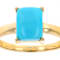 Sleeping Beauty Turquoise Ring In 18K Gold Over Sterling Silver