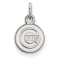 Rhodium Over Sterling Silver MLB Chicago Cubs LogoArt Circle Pendant