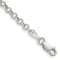 Sterling Silver 3mm Semi-solid Rolo Chain Bracelet