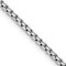 14k White Gold 1.75mm Hollow Round Box Chain 22"