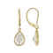 Moissanite Solitaire Drop Earrings in 14K Gold Over Sterling Silver