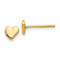 14k Yellow Gold Polished 5mm Heart Stud Earrings