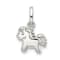 Rhodium Over Sterling Silver Polished Pony Children's Pendant