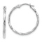 Rhodium Over 14k White Gold Polished 3/4" Twisted Hoop Earrings