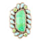 Barse Jewelry Legacy Lime Green and Blue Composite Turquoise Gold Tone
Statement Ring