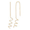 14k Yellow Gold Polished and Diamond-Cut Spiral Dangle Earrings