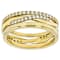 Moissanite Stackable Set Of 3 Rings In 14K Gold Over Sterling Silver