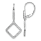 Rhodium Over 14K White Gold Lab Grown Diamond SI1/SI2, G H I, Square
Leverback Earring