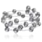 Sterling Silver Rhodium Plated Triple Row Freshwater Pearl Coil Bracelet