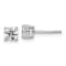 White Lab-Grown Diamond 14k White Gold G-H SI 4-Prong Stud Earrings 0.74ctw